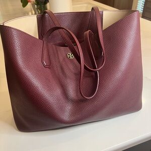 Tory Burch burgendy tote